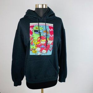 Nickelodeon Rugrats Gildan Black Sweatshirt Hoodie S